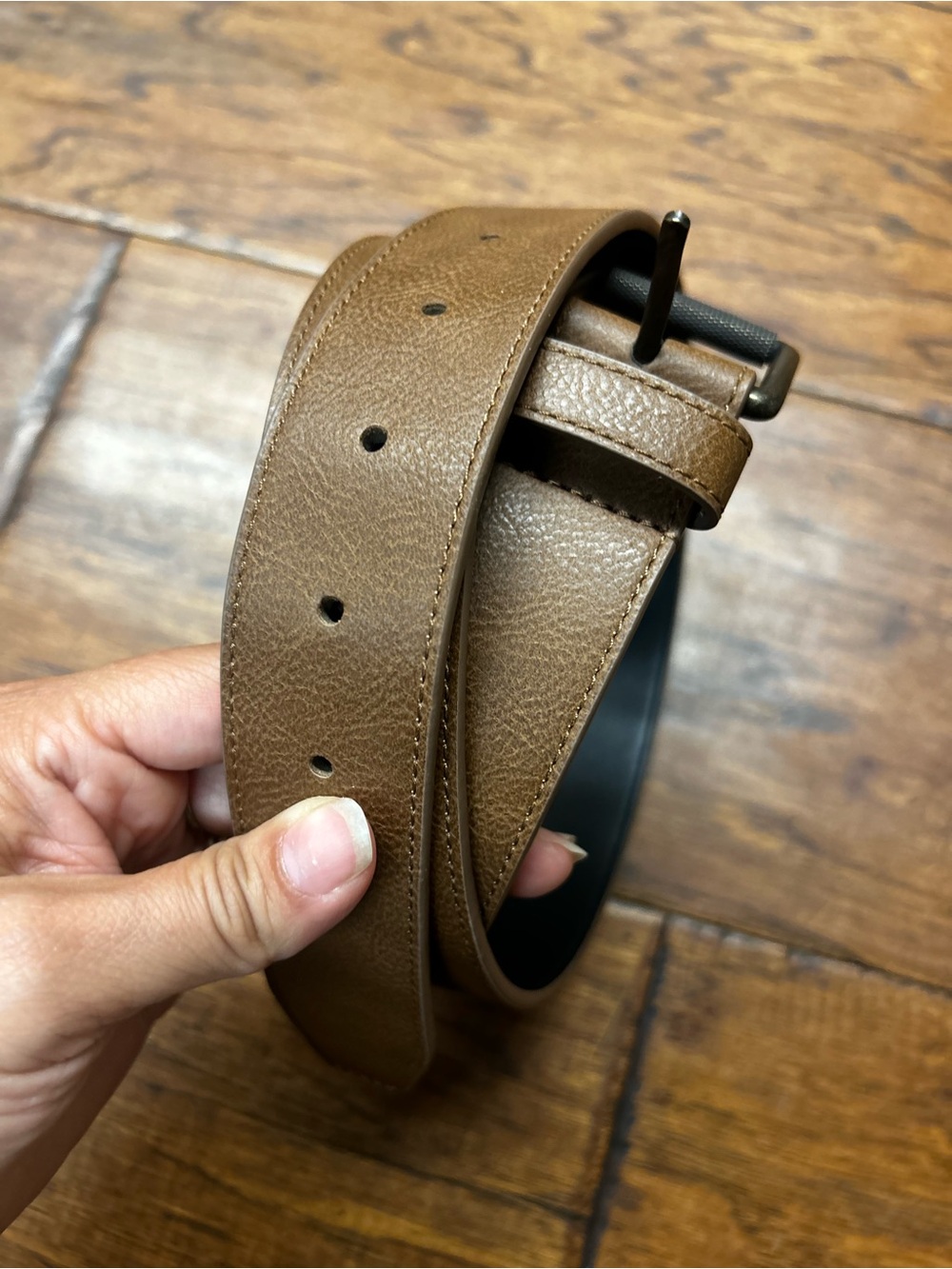 FRYE AND CO. Men's Tan/Brown faux Leather Belt